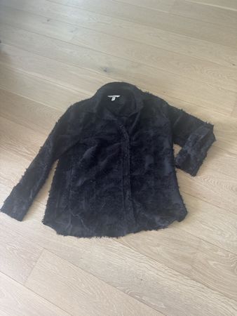 Schwarze Bluse langarm S