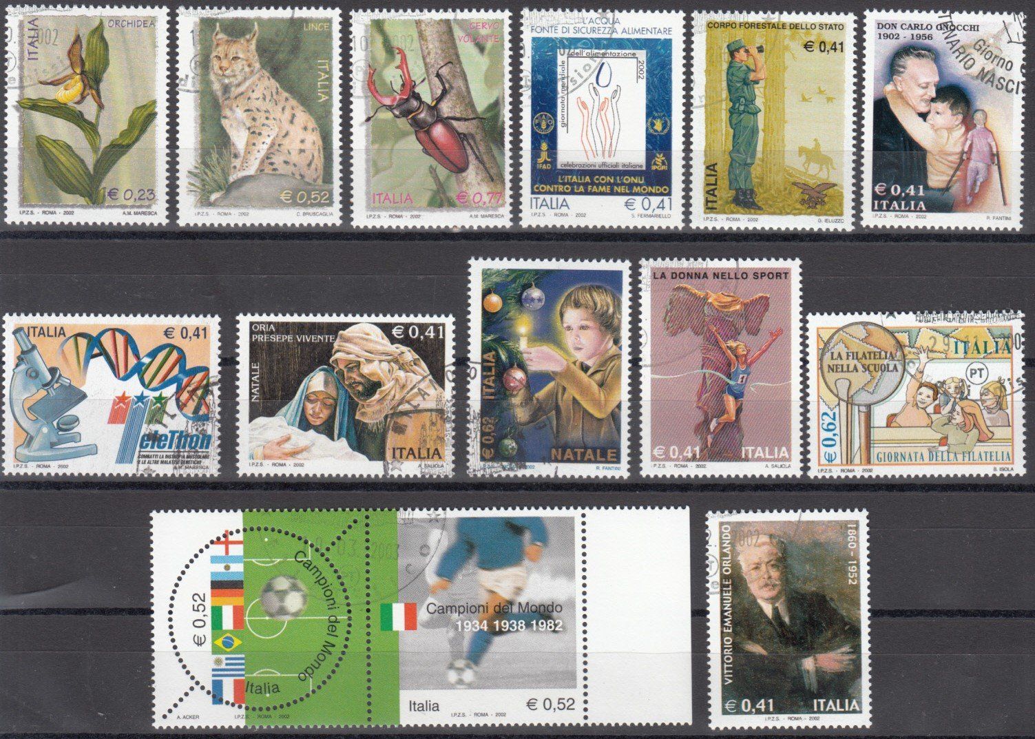 Tous les timbres: Italien 2002 mit ET – D'occasion à Bürglen TG par StampGraf 6