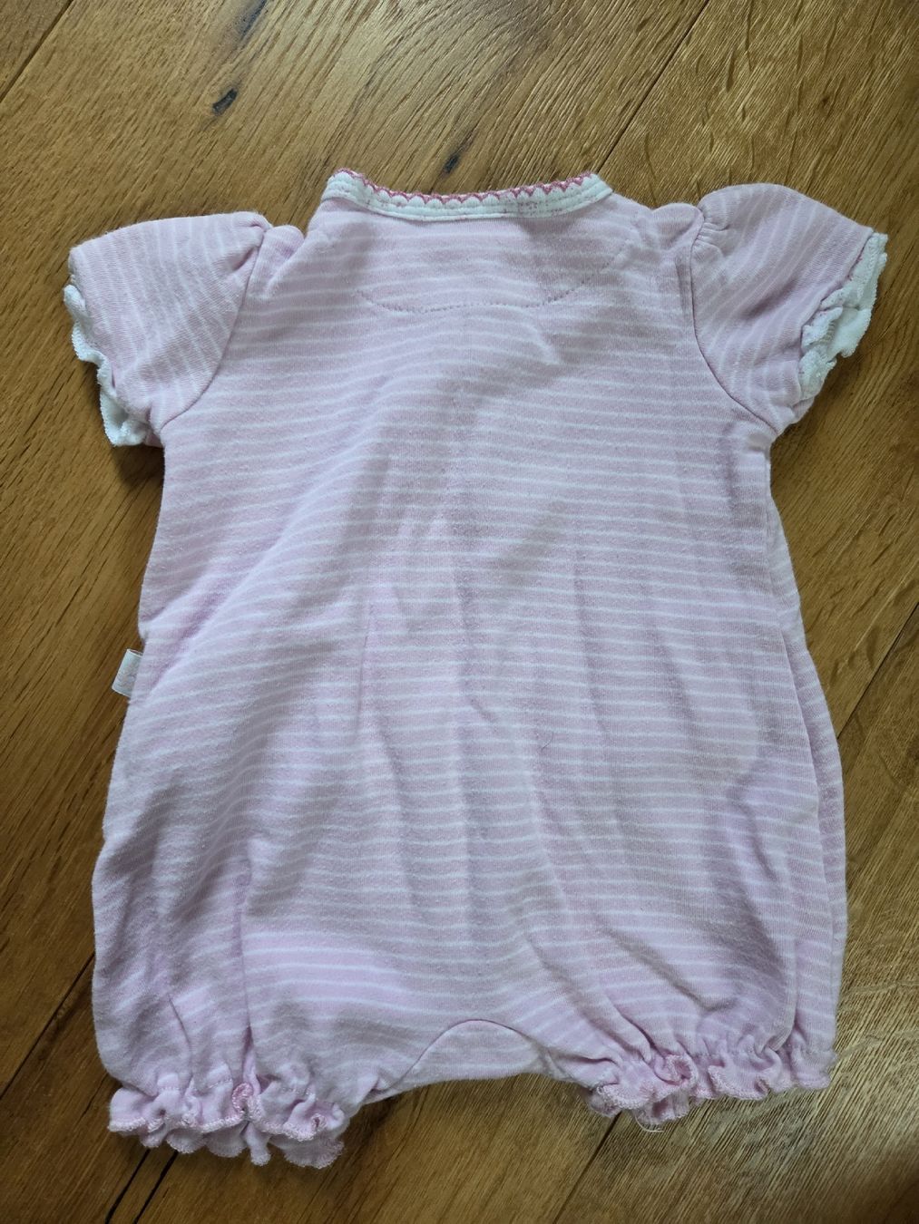 Pagliaccetti: Strampler, Gr. 56, rosa gestreift, Newborn, Pyjamas – Usato da Ottikon venduto da swiftchocolate 1