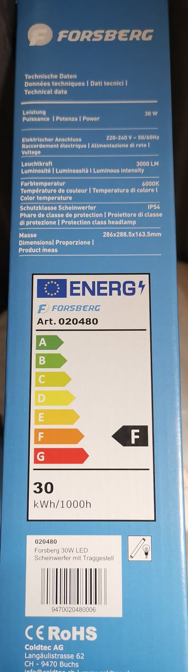 Fari: LED Scheinwerfer 30W mit Traggestell NEU & originalverpackt – Nuovo e nell'imballaggio originale da Küssnacht am Rigi venduto da Gold_und_mehr 1