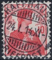 SCHAFFHAUSEN 24.I.14 - Vollstempel auf Helvetia Brustbild