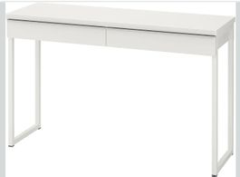 Tisch weiss 120cm 40cm 74cm mit 2 Schubladen guter Zustand