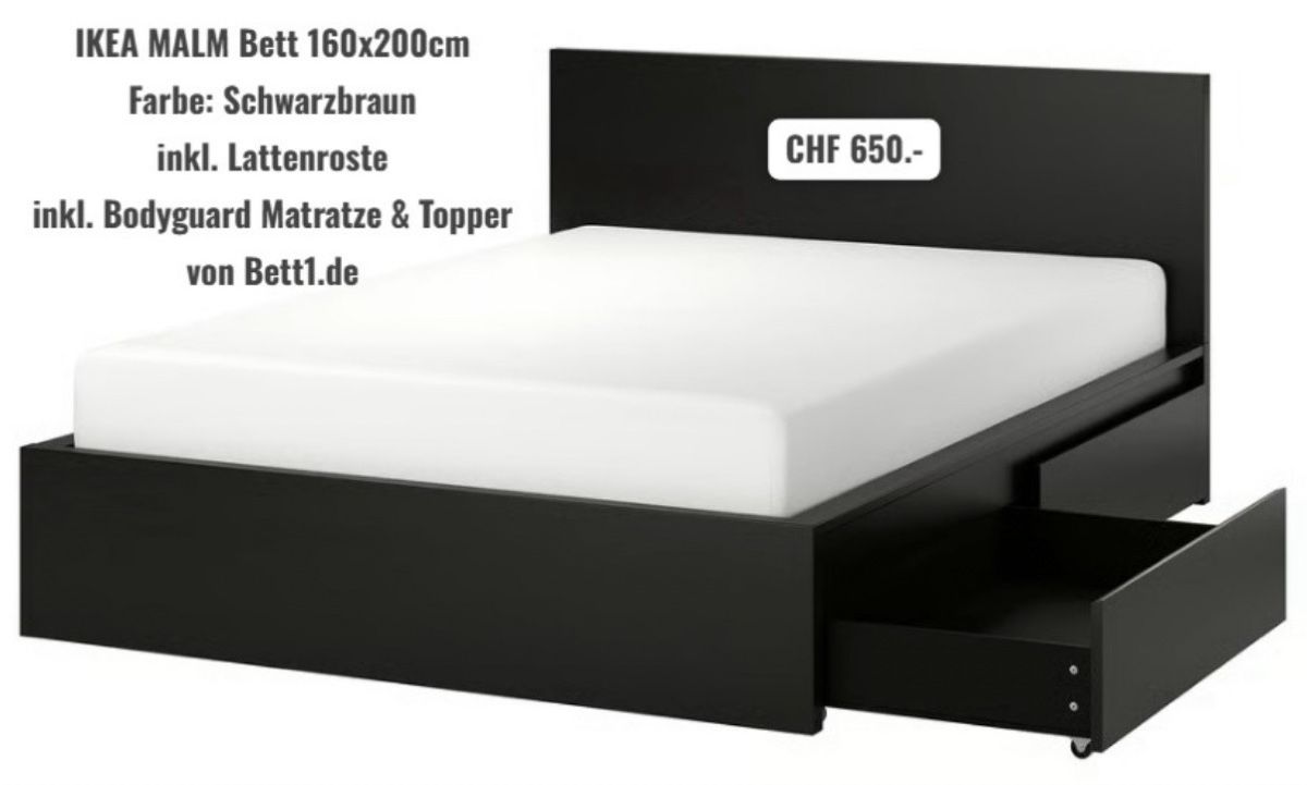 Ikea Letti: MALM Bett 160x200 – Usato da Salez venduto da Flower007