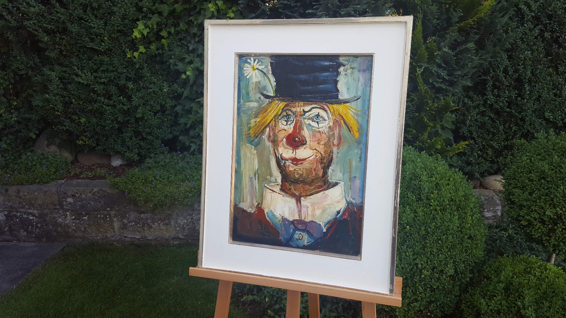 Dipinti: Clownbild, Gaston Tyko, Oel auf Platte – Usato da Dietlikon venduto da Justus4 1