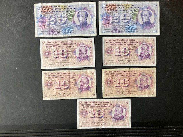 Banconote: 7 alte schweizer Banknoten – Usato da Hombrechtikon venduto da Anyway53
