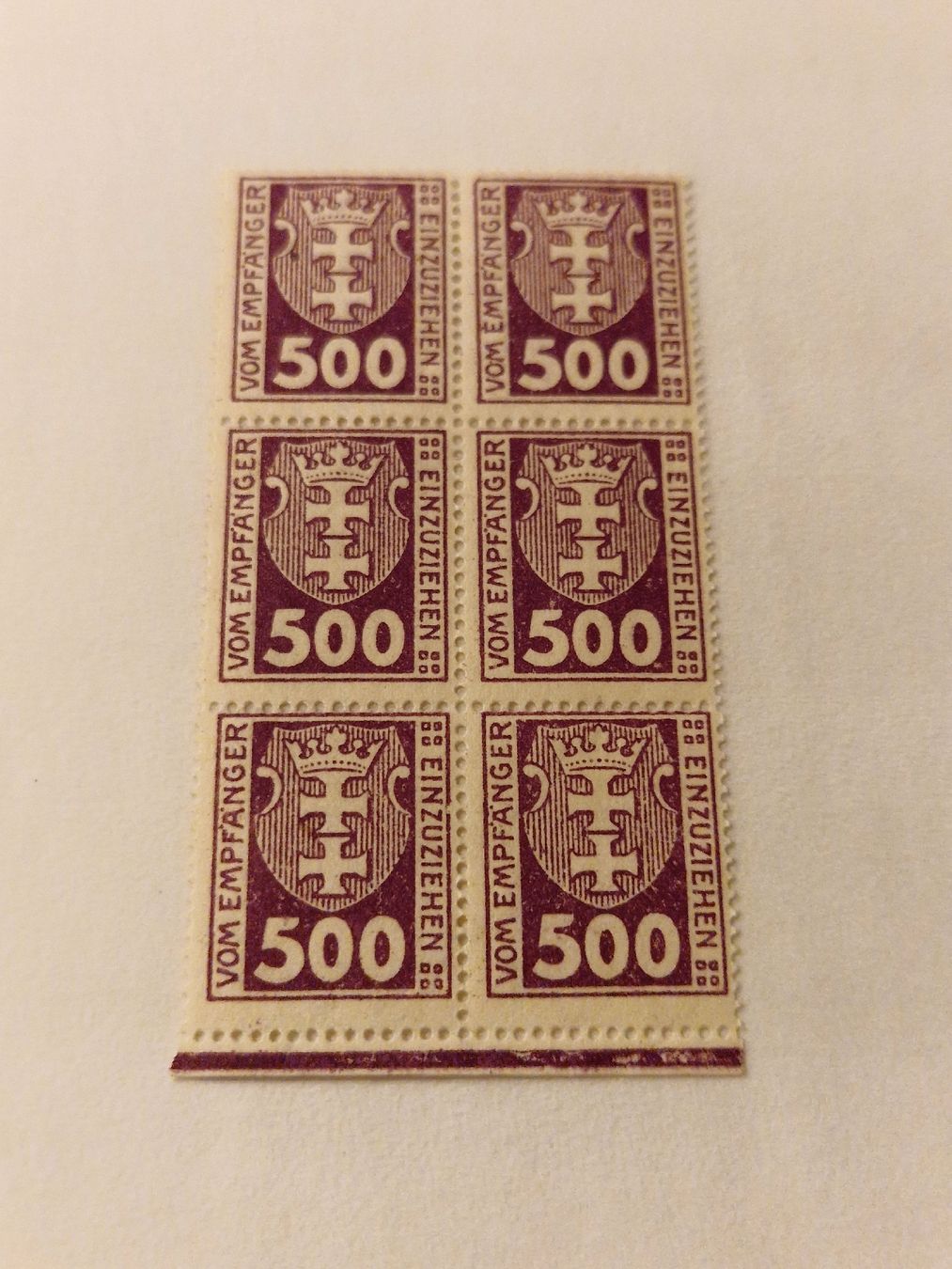 Tous les timbres: Deutsches Reich Danzig Porto Marken 1921 postfrisch – Neuf (Voir description) à St. Gallen par Enrico_SG