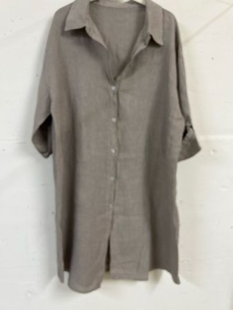Sommerliches Leinenhemd-Kleid, Gr. M, Top Zustand!