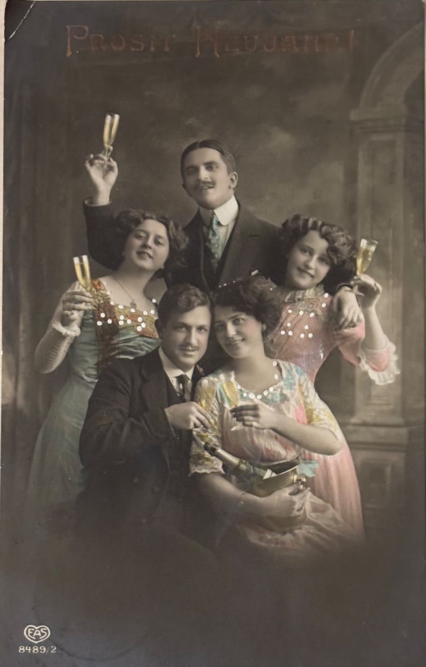 Cartoline postali: Neujahr, Sekt, Trinken – Usato da Frauenfeld venduto da Merk52