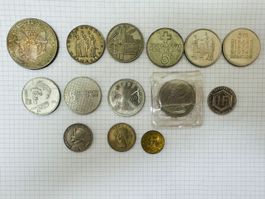 Sammlung von alten Schweizer Münzen