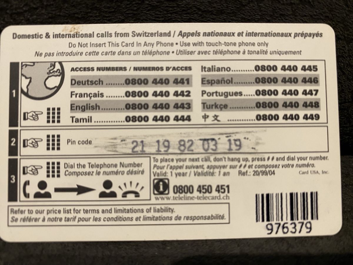 Telefon- & Taxkarten: Teleline – Gebraucht aus Lausanne von babacard10 1