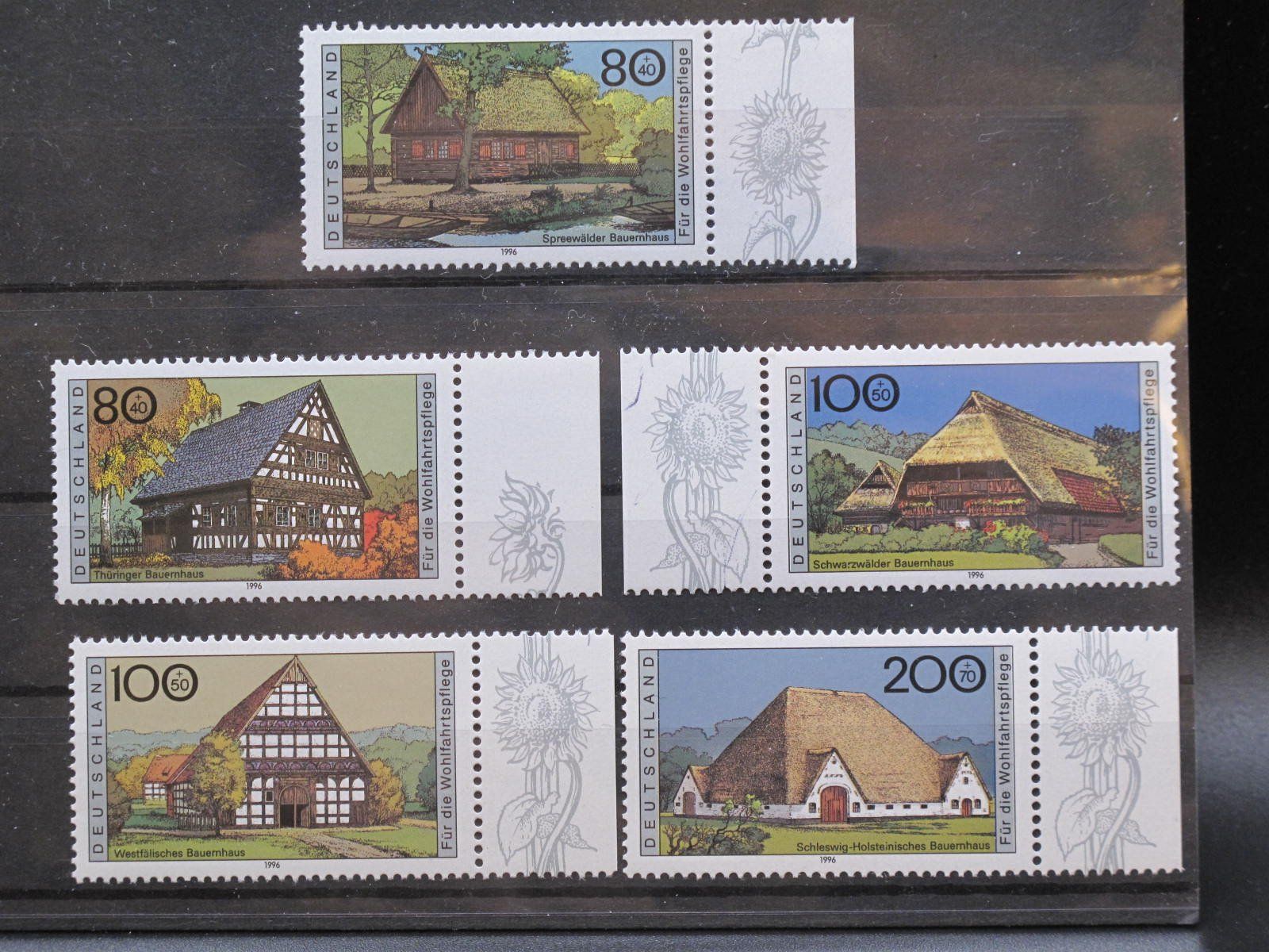 Alle Briefmarken: BRD 1996 Bauernhäuser DE II ** – Gebraucht aus Wil SG von fva01