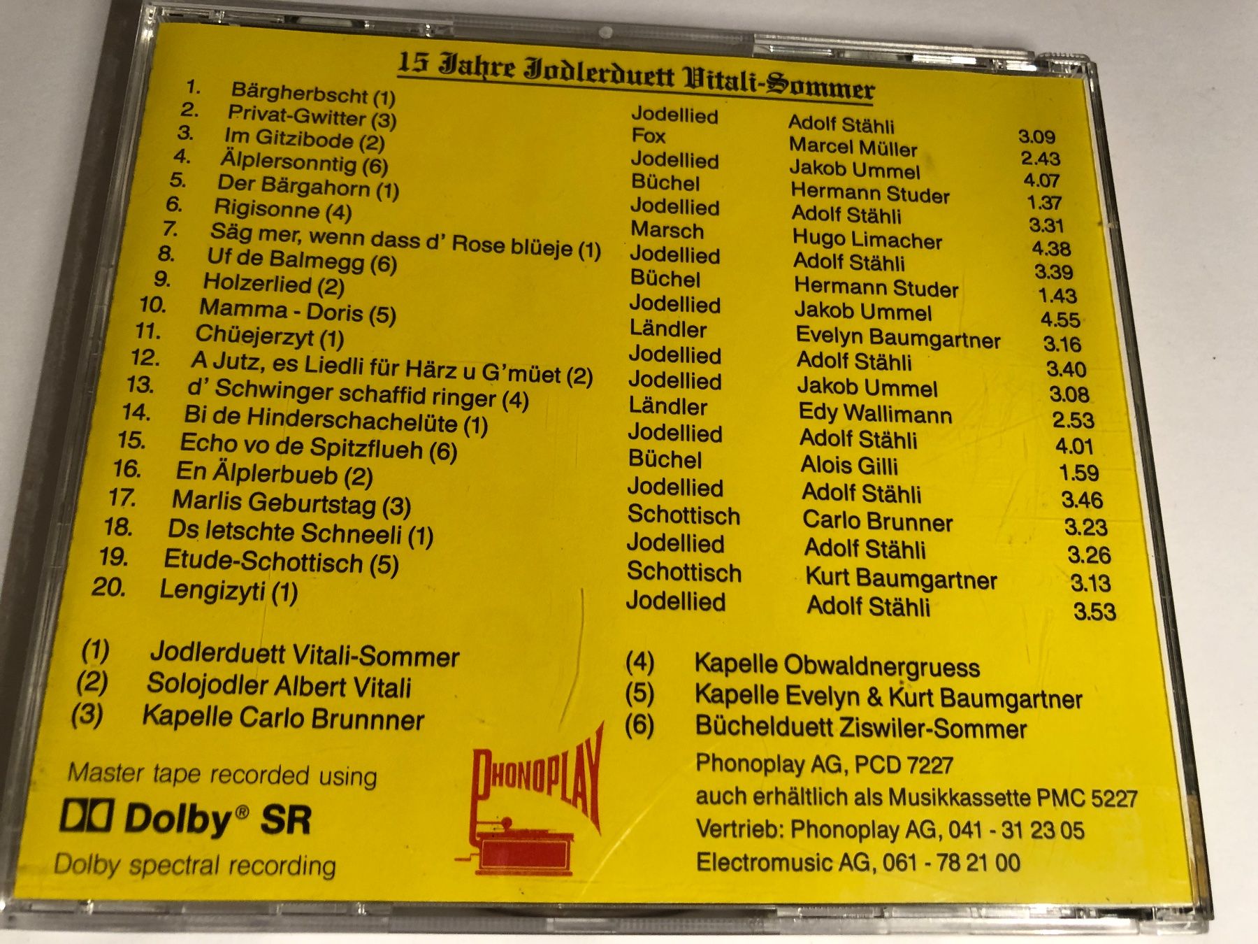 CD: Jodlerduett Vitali -Sommer – Usato da Arth venduto da Vrecam51 1