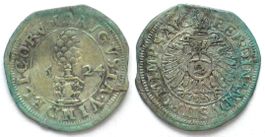 AUGSBURG Stadt 2 Kreuzer 1624 Titel FERDINAND II. Silber