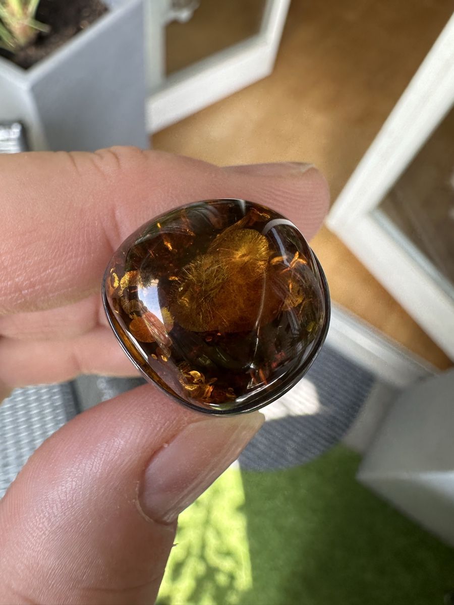 Ringe: Bernstein Ring Grösse ca 53w  silber  – Gebraucht aus Bern von womiman 5