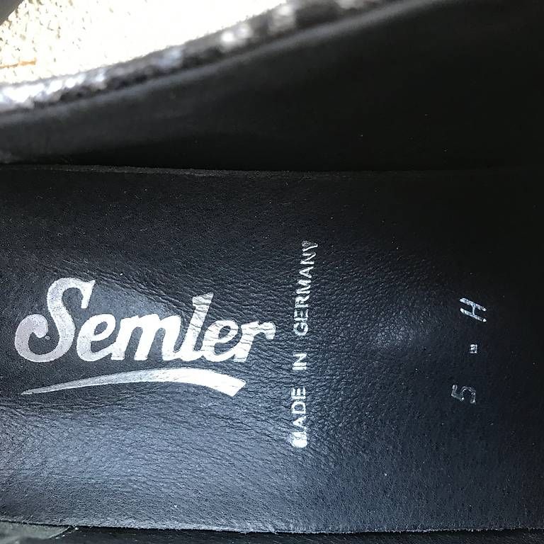 Scarpe da donna: Schnürschuh, Leder , Gr.37, Marke"Semmler" schwarz-gemustert – Usato da Dübendorf venduto da nerino03 1