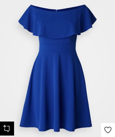 Elegantes blaues Kurzes Kleid Gr. S