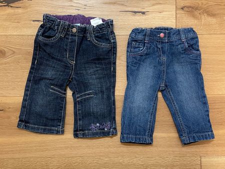 2er Set Jeans Hosen für Mädchen, Grösse 68