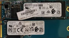 2x Kioxia NVMe SSD 512GB M.2 2280 gebrauchter Zustand