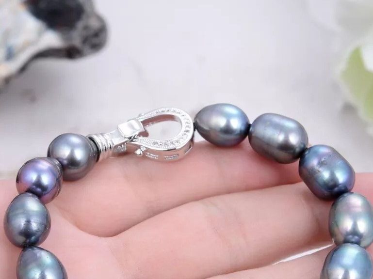 Bracciali & Braccialetti: Schwarz Lua Perlen Armband Echt Bracelet Perle noire Vrai – Nuovo (secondo la descrizione) da Prilly venduto da ilyria73 2