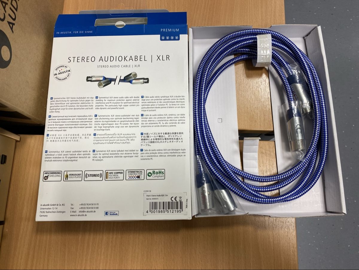 Inakustik Cavi: 1.5m XLR CABLE INAKUSTIK Premium – Nuovo e nell'imballaggio originale da Ueberstorf venduto da Tommasomancini1947 1