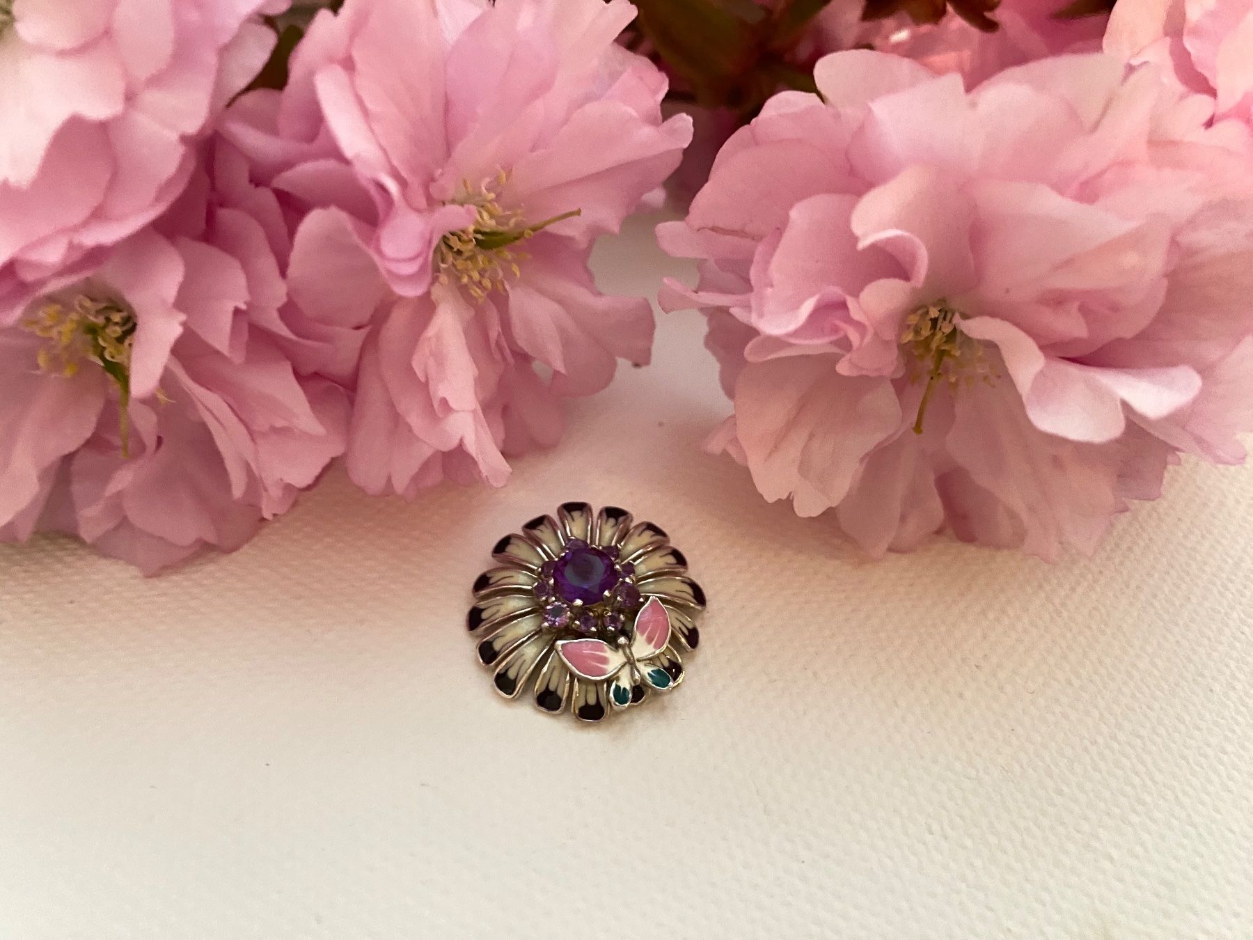 Anhänger: Anhänger Sterling Silver925 mit violet Amethyst Emaille – Neu (gemäss Beschreibung) aus Zürich von LIBELLA13 1