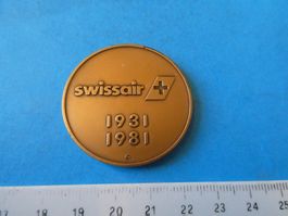 50 Jahre "Swissair 1931-1981" Gedenk-Medaille