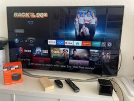 Samsung 46" Smart-TV + Amazon Fire TV Cube – komplettes Set