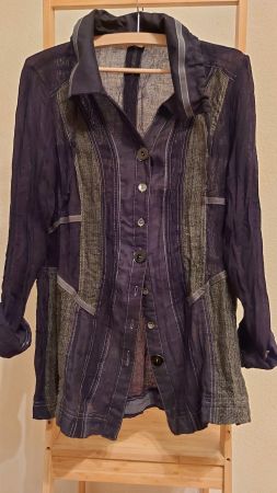 lange Bluse / Blouson, Marke BIBA, schwarz, Gr. 40