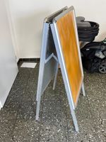 Falt-Werbetafel Aluminium Metall Gelb offen Coiffeur 422