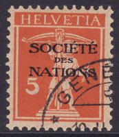 Dienstmarke SDN SBK-Nr. 1 (Tellknabe 1922) gestempelt