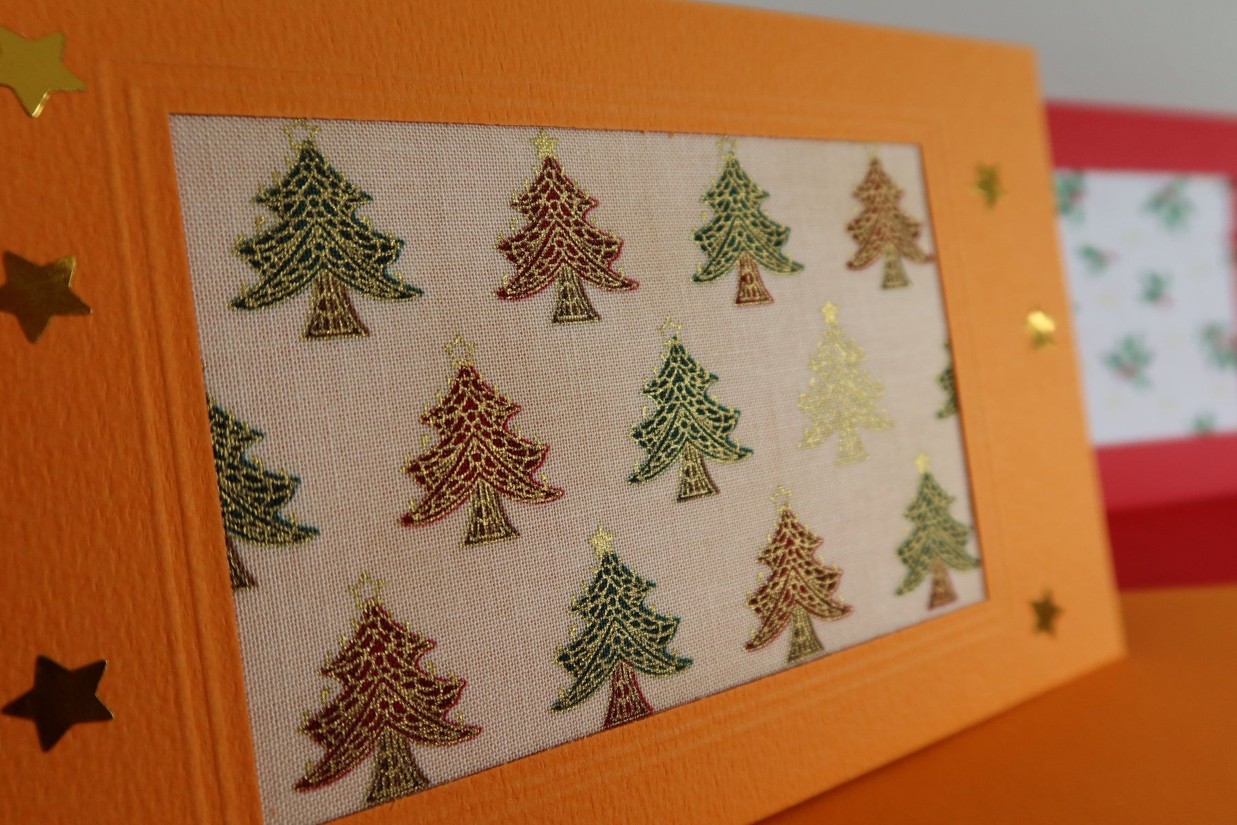 Karten: Set: 3 Weihnachtskarten mit Stoff (Doppelkarten/Kuverts) – Neu und originalverpackt aus Zürich von Piki7 2