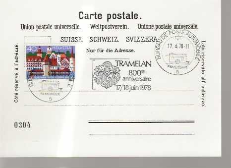 Cartes postales: carte postale Tramelan 800ème – D'occasion à Sorvilier par carose01 1