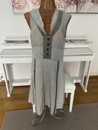 Leinenkleid, Nile mit Kapuze, S