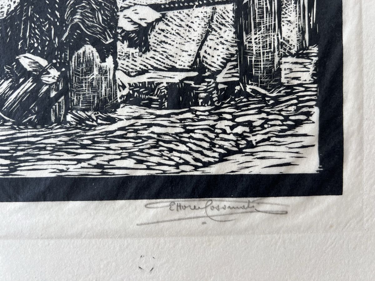Grafiken & Lithographien: Konvolut: 3 Original-Holzschnitte, handsigniert – Gebraucht aus Rain von Pic-Ass 1