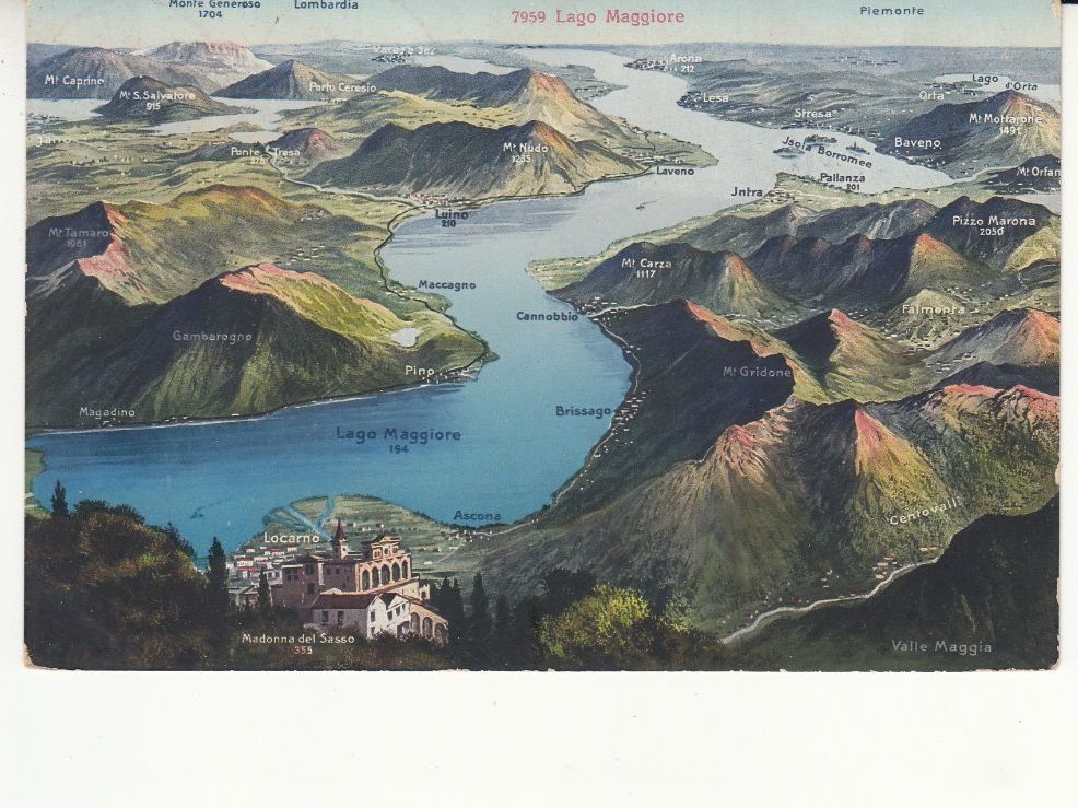 Cartoline postali: Lago Maggiore 1920 – Usato da Bürglen TG venduto da StampGraf