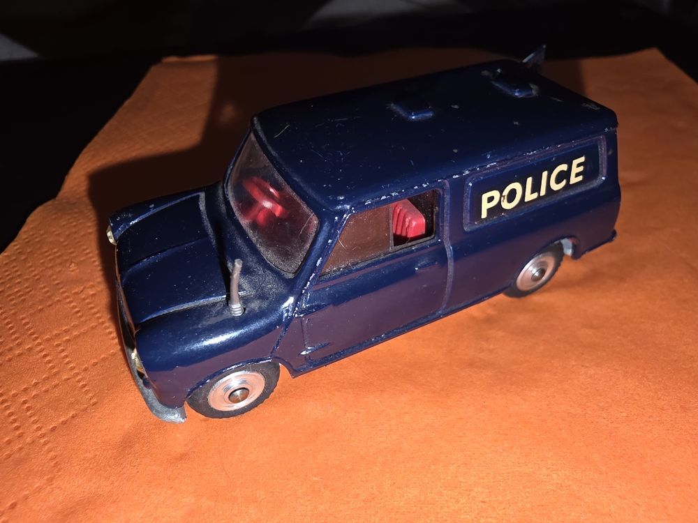A Corgi Toys 448 B.M.C. Mini Police Van With Tracker Dog, dark blue
