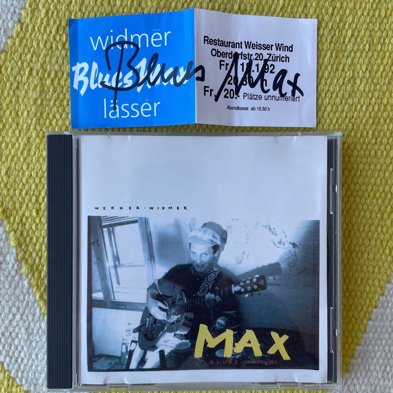 CDs: BLUES MAX WERNER WIDMER-AUTOGR AUF KONZB MAX BLUES COMICS – Gebraucht aus Rorschacherberg von CD-Roli