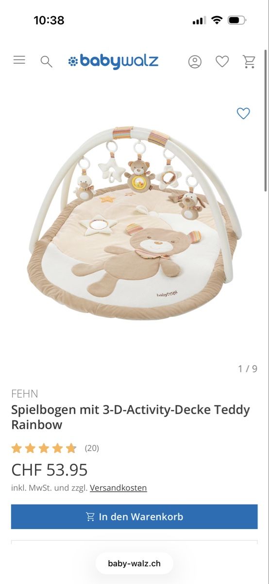 Spielmatte: Spielbogen mit Decke Teddy Rainbow top Zustand – Neu (gemäss Beschreibung) aus Thun von Fralma84