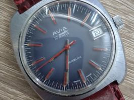 AVIA Automatik FHF Secondhand Vintage Sammleruhr läuft