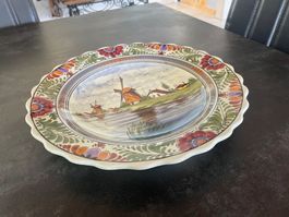 Ancien Plat en Faïence de Delft Hollande