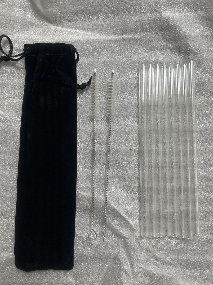 Bicchieri: Glasstrohhalme wiederverwendbar mit Bürste Set Bar – Nuovo e nell'imballaggio originale da Suhr venduto da SchnapperCH