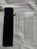 Glasstrohhalme wiederverwendbar mit Bürste Set Bar