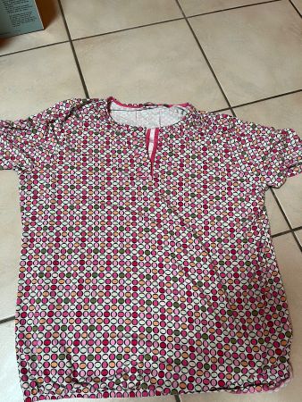 T-shirt femme Rabe viscose femme 50 pois très bon état