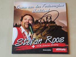 Stefan Roos Gruss aus der Ferienregion Heidiland signiert