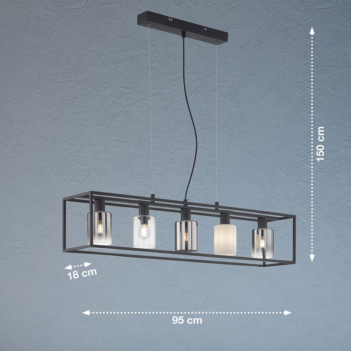 Lampadari & plafoniere: Pendelleuchte, 5 Strahler, 95 cm x 18 cm – Nuovo (secondo la descrizione) da Kreuzlingen venduto da Smart-Light 1