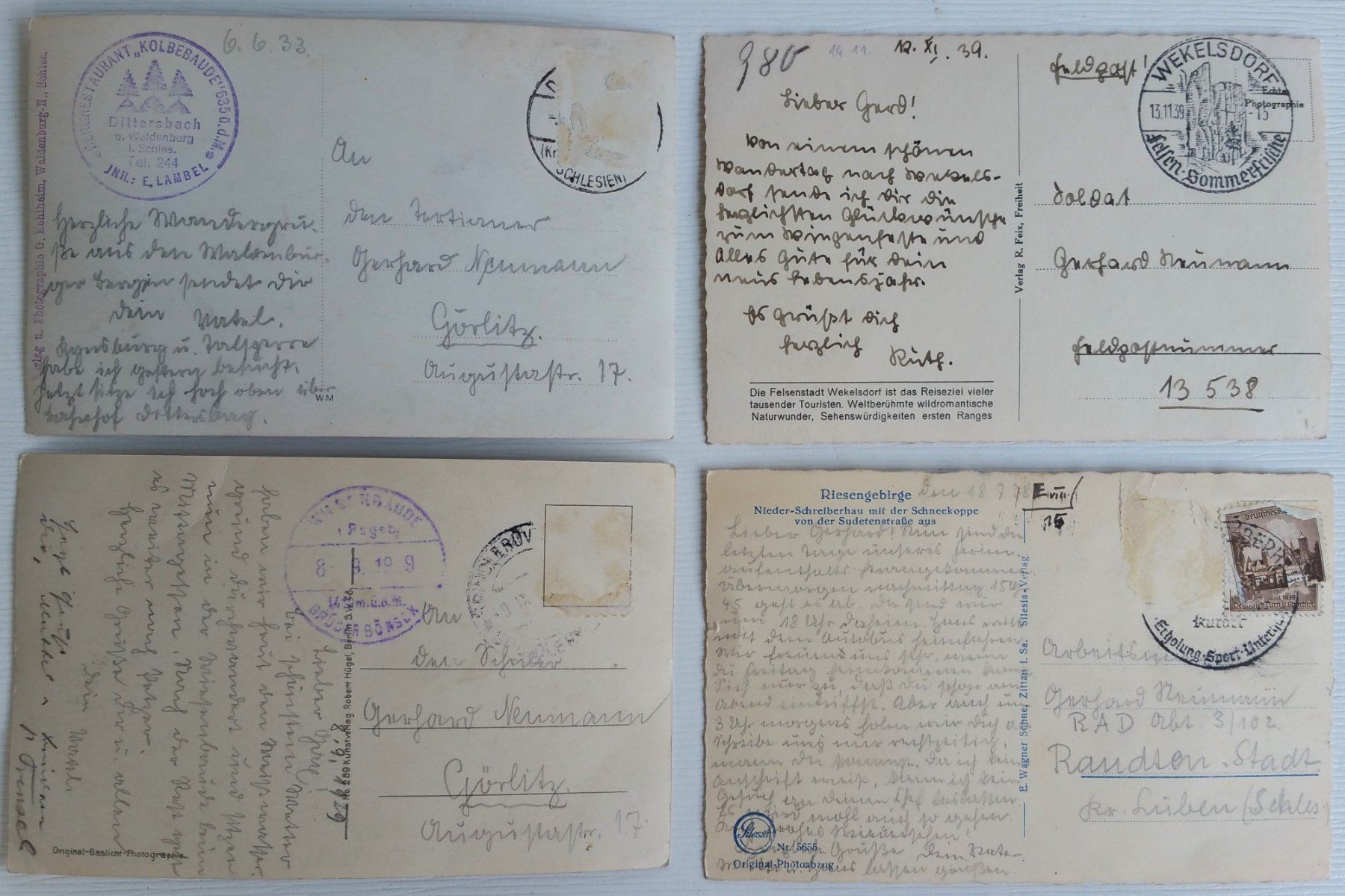Cartoline postali: AK: 17x Schlesien / Polen, 1926-41 – Usato da Oberriet SG venduto da Manick 5