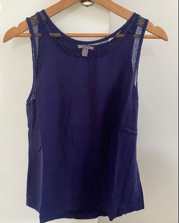 Top Esprit femme bleu taille M dentelle