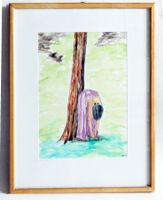Aquarell: Unter dem Baum