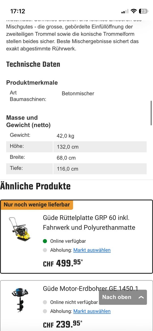 Tutte le macchine: Elektrischer Betonmischer – Nuovo (secondo la descrizione) da Degersheim venduto da 19saemi96 3