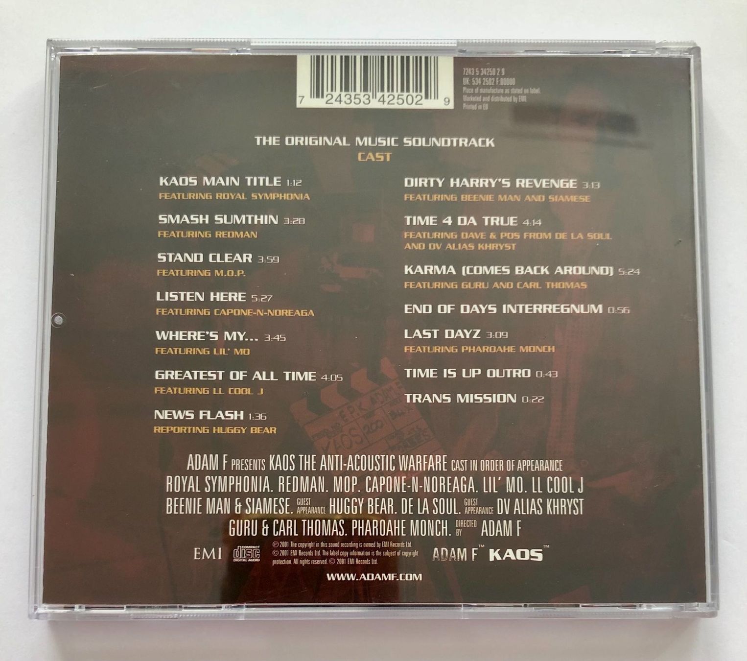 CD: CD - Adam F: Kaos – Usato da Zürich venduto da T_H_O_M_A_S 1